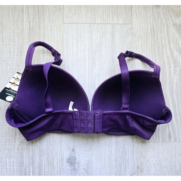 Le Mystere Infinite Possibilities Plunge Purple Underwire Molded Padded Bra 36D - Picture 6 of 10